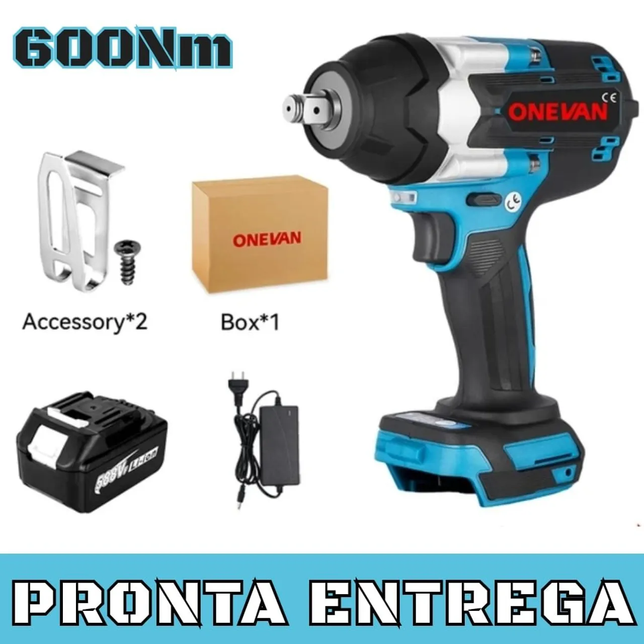 Chave de Impacto 600Nm Bivolt ONEVAN