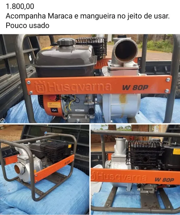 Moto Bomba Husqvarna W 80P - Usada