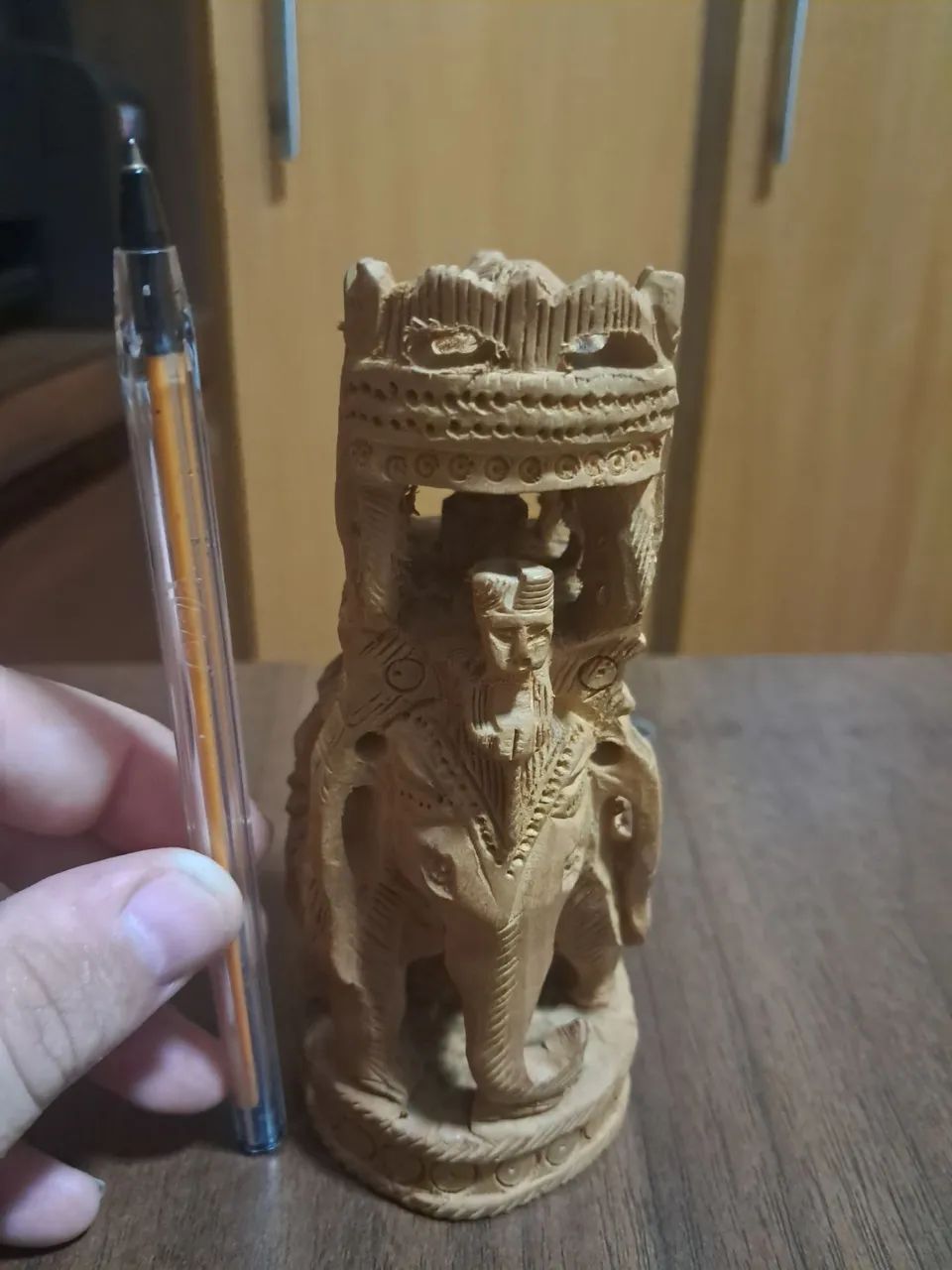 Escultura - Elefante Indiano - Madeira - Foto 4