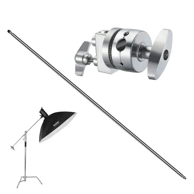 Braço Girafa Aço Inox Completo Com Articulador Cabeça Efeito - Foto 3