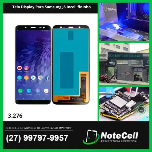 Tela Display Para Samsung J8  Incell fininho- Instalação Expressa Em 30 Minutos!