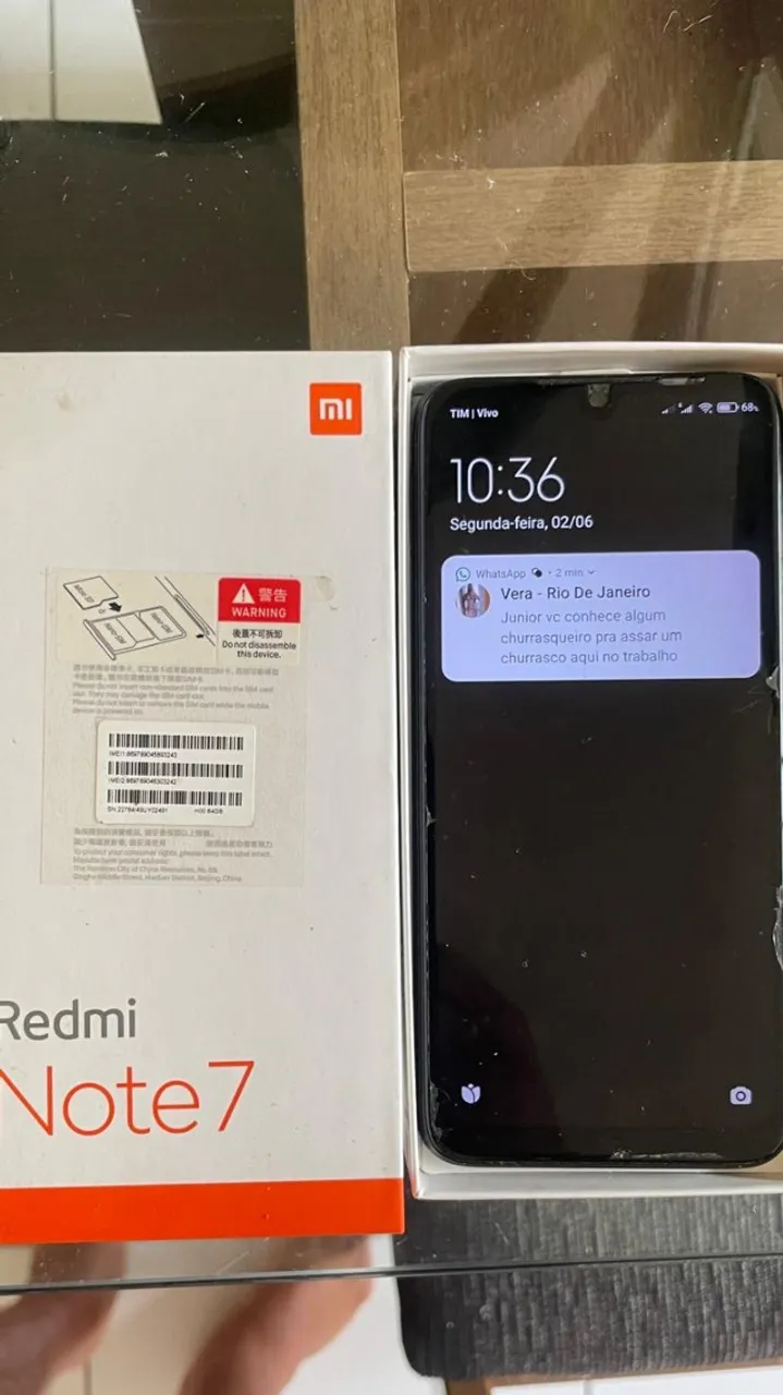 Xiaomi-Redmi Nota 7 Smartphone, Google Rom, Qualcomm, 6 GB, 64 GB, Snapdragon 660AIE, Orig