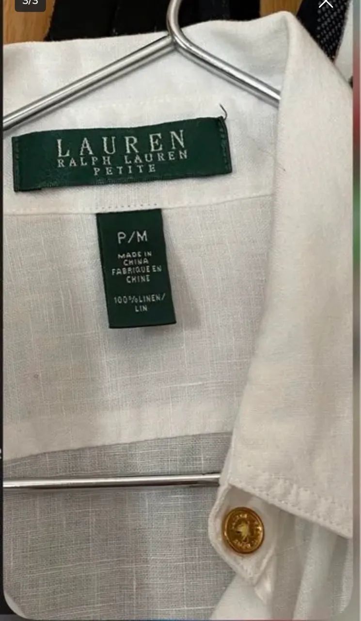 Camisa feminina Ralph Lauren branca 