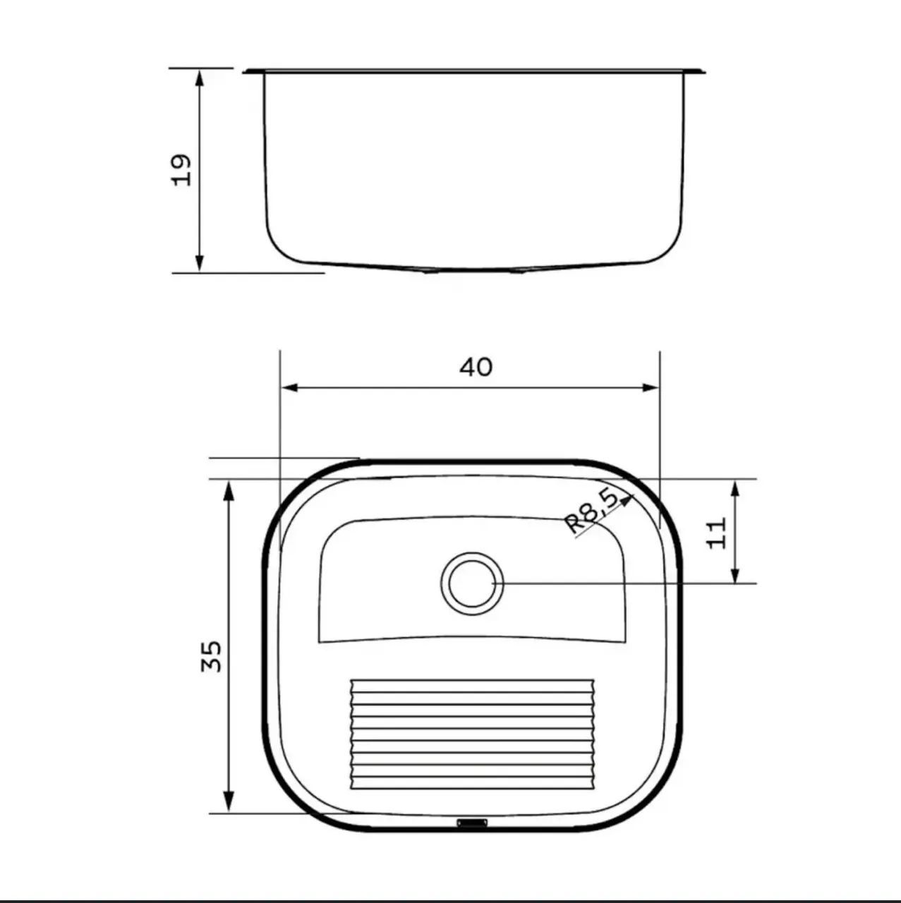 Tanque Tramontina Prime Hera 40x35 Inox fosco acetinado com válvula de embutir e sobrepor - Foto 2