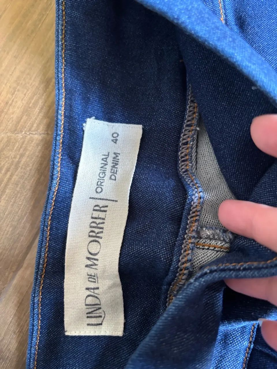 Calça Legging Jeans Azul Escuro - Foto 2