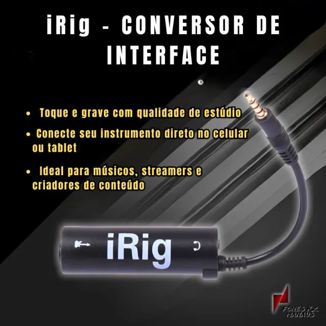 iRig Conversor de interface - Músicos, Podcasts, Lives, Criadores de conteúdo, fone KZ - Foto 2