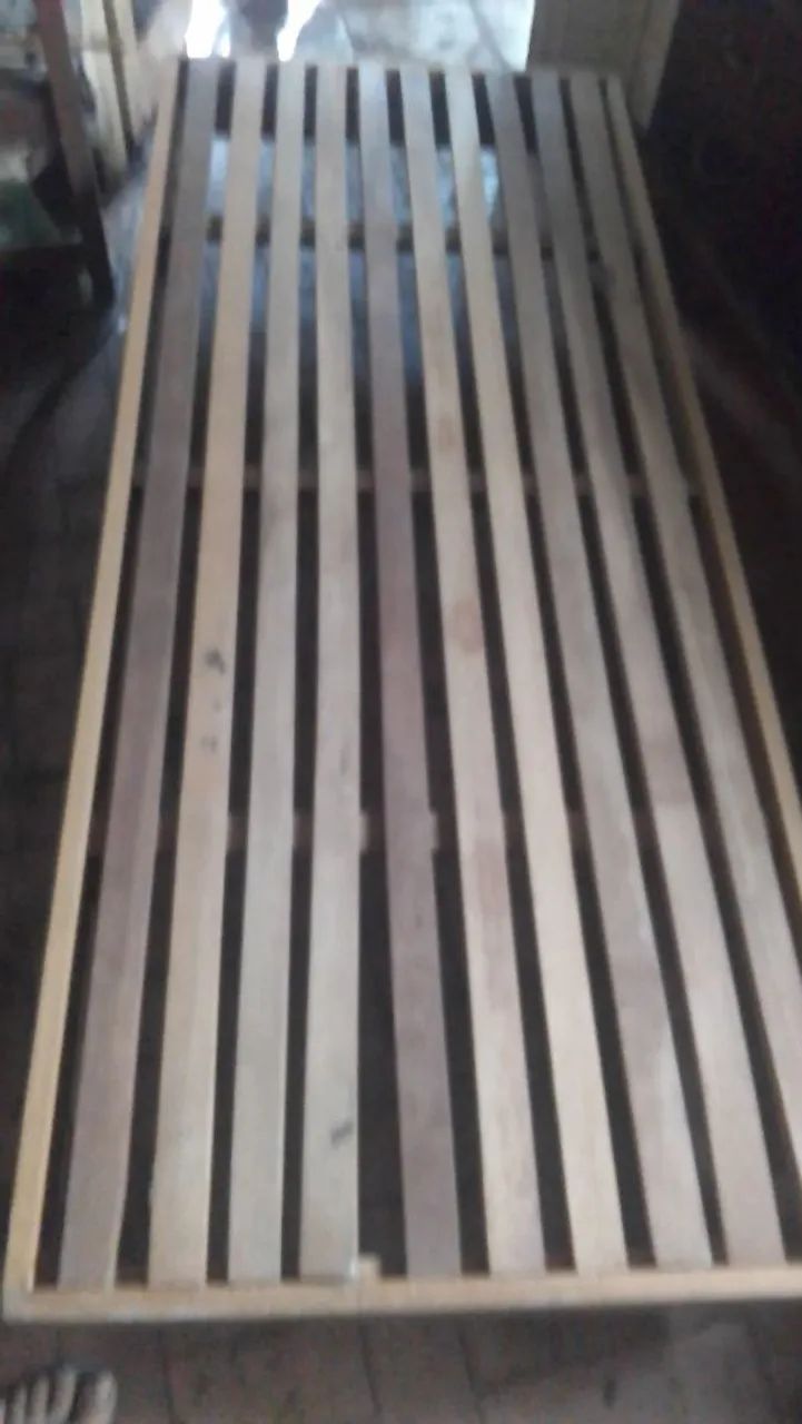Cama de solteiro madeira maciça 64985856494849120