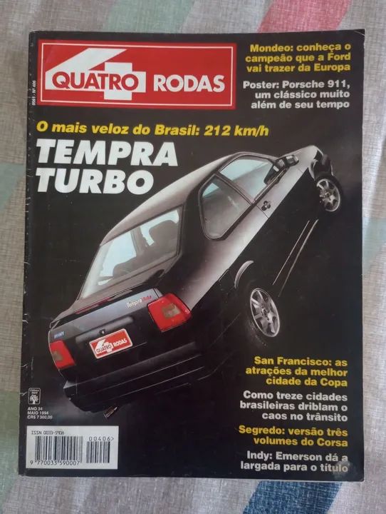 Revista Quatro Rodas Tempra Turbo