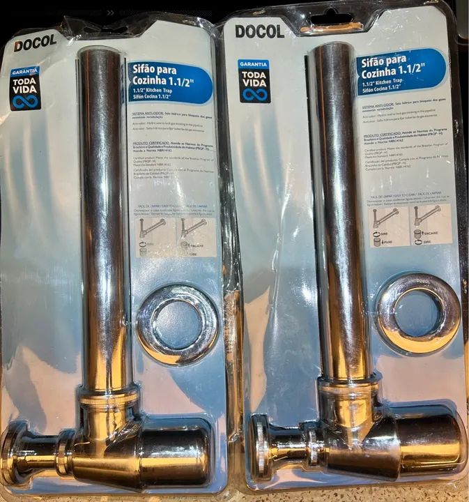 Sifão para Cozinha 1.1/2" - Docol - Novo