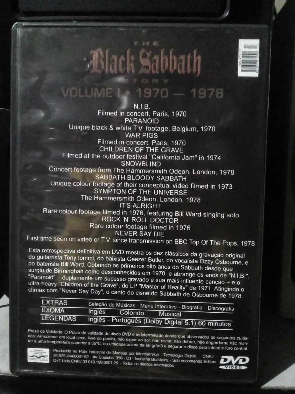 Black Sabbath - The Black Sabbath Story Volume I ? 1970 - 1978 DVD 2015 novíssimo! - Foto 2