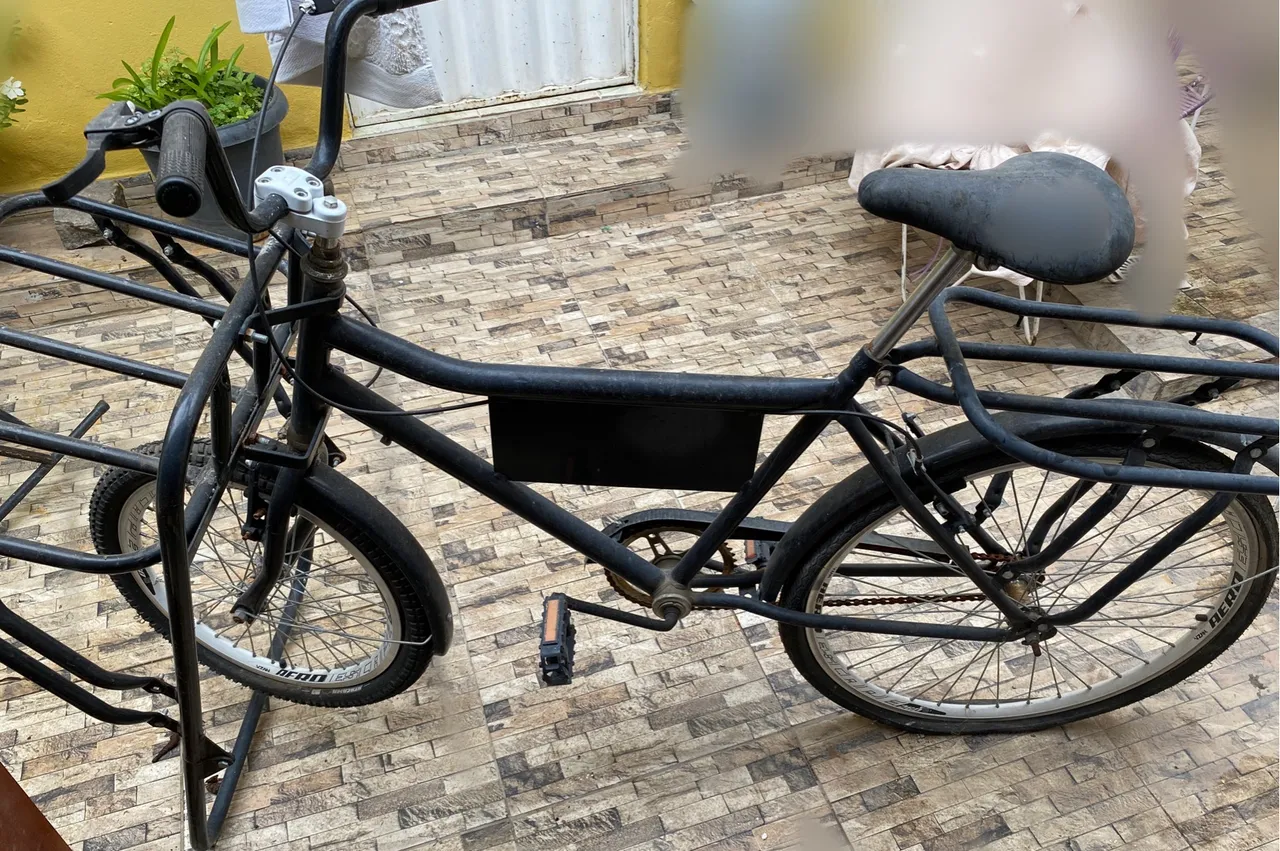 Bicicleta de carga com cesto