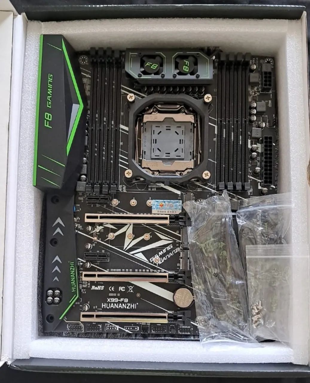 Placa mãe F8 X99 xeon Huananzhi lga 2011-3 (Nova) Leiam o anuncio