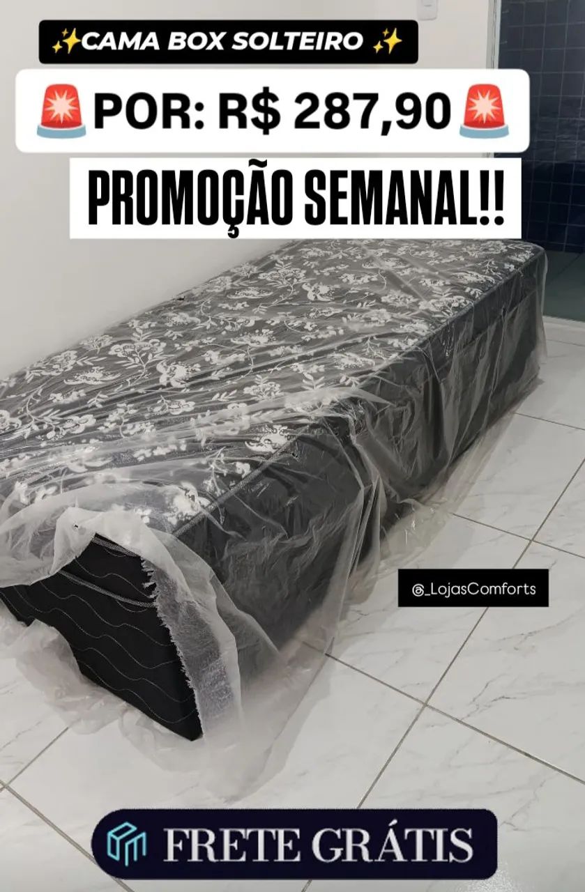 Cama Box Solteiro - Nova da fábrica 