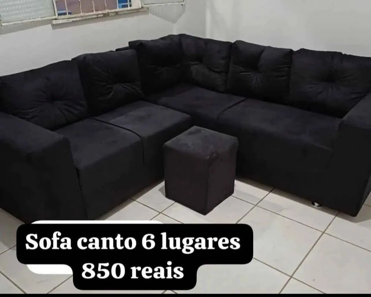 Sofá em L com almofadas entrega grátis  - Foto 4