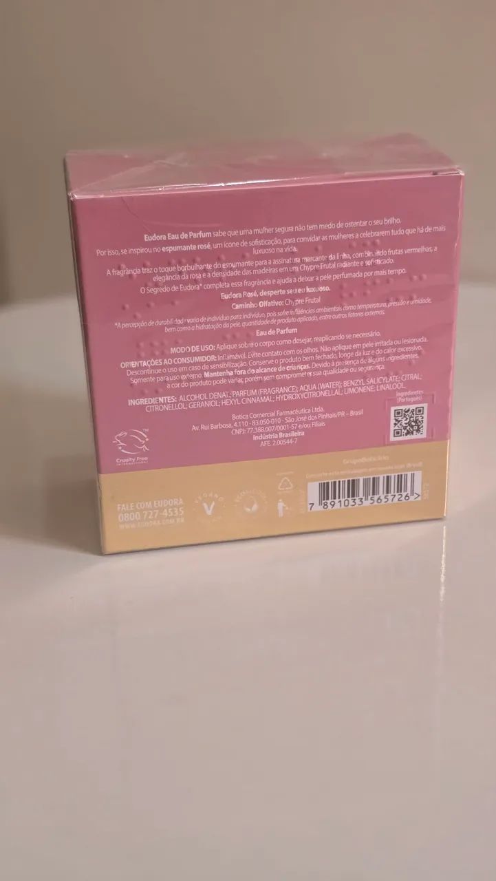 Perfume Eudora ROSÉ Eau DE PARFUM - 75ML - FEMININO - Novo - Foto 2