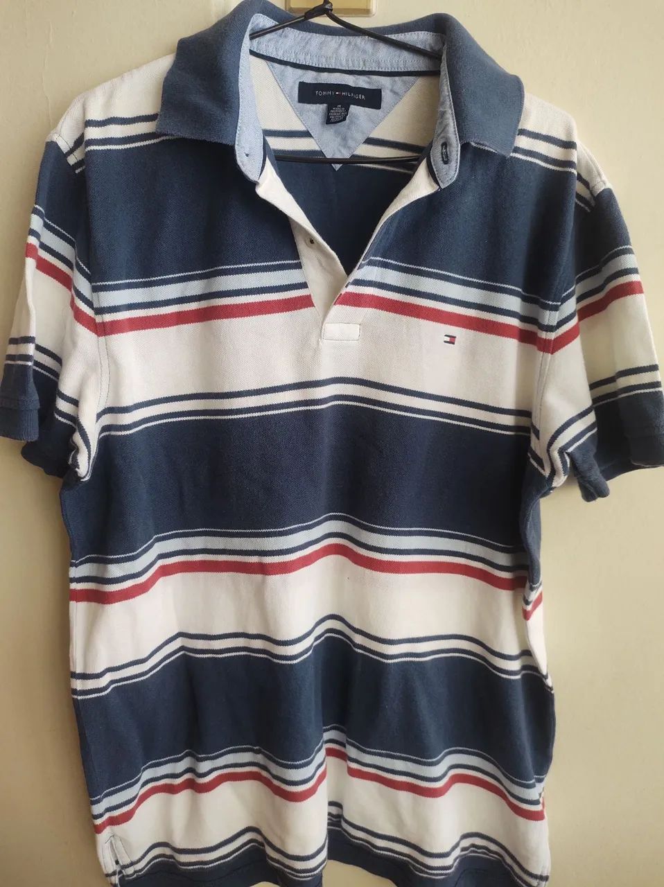 Camisa Polo Tommy Hilfiger Listrada - Clássica - Foto 4