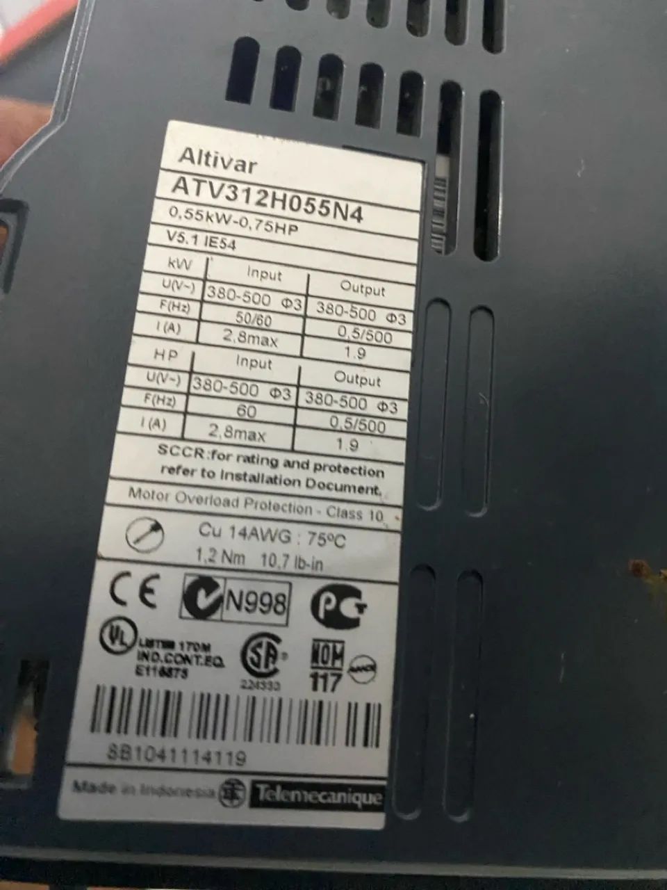 Inversor de frequência Schneider ATV312 0,55Kw - Foto 3