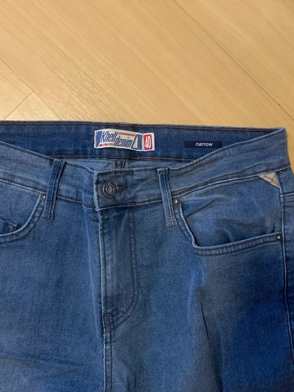Calça jeans khelf azul narrow - Foto 2