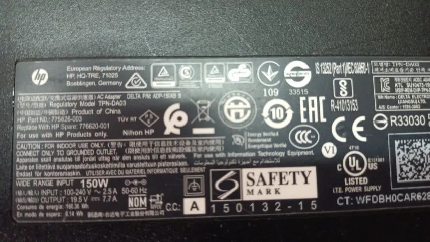  "ORIGINAL" FONTE-CARREGADOR NOTEBOOK HP  150W - Foto 2