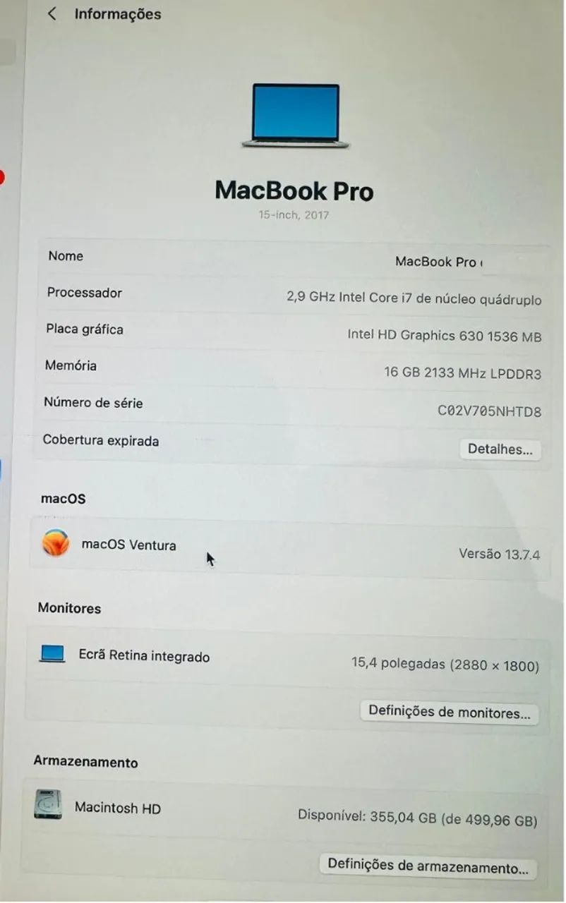 MacBook Pro (15 polegadas, 2017)  - Foto 5