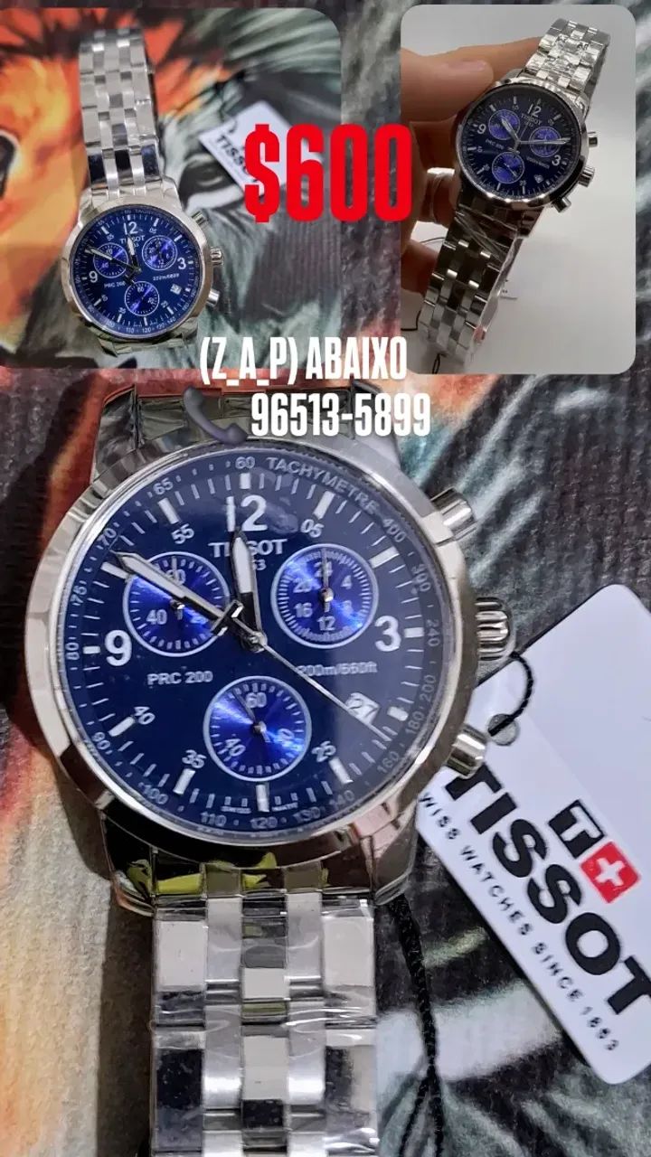 Relógio Tissot Modelo Prc 200 Multifuncional Mostrador Azul - Foto 2