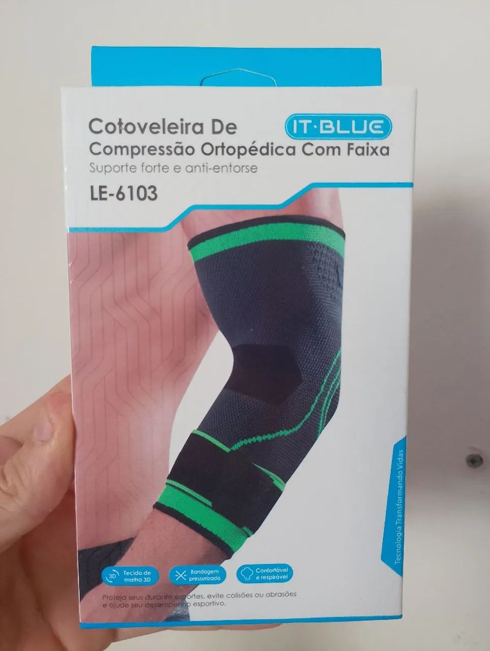 Cotoveleira de Compressão Ortopédica com Faixa