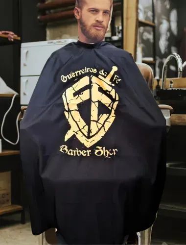 Capa de Corte Barbeiro Personalizada com Sua Logo - Foto 3