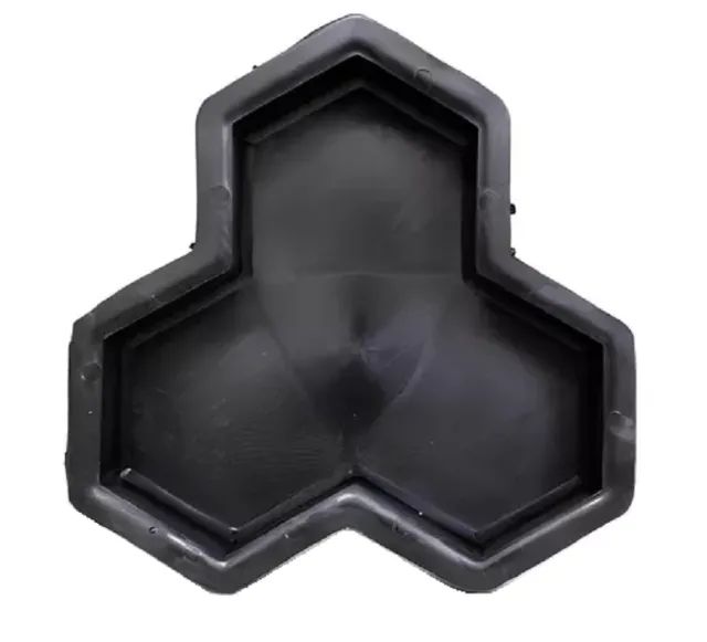 Kit 10 Formas Plásticas Piso Bloquete 18x18x6cm Calçada Estrela 3 Pontas Paver Calçamento 