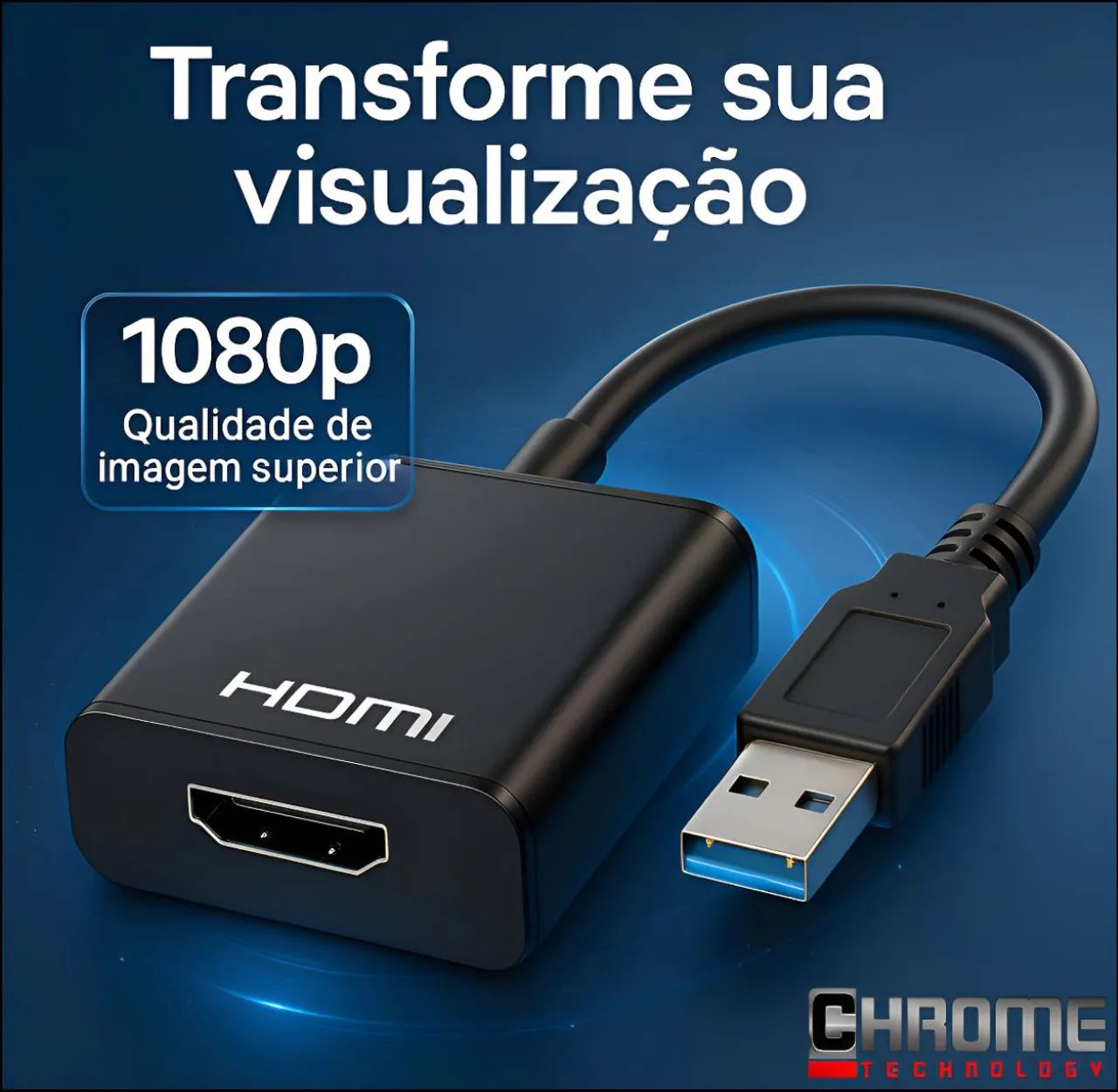Adaptador Conversor Usb Para Hdmi Usb 3.0 Multitela Hdmi 1080p - Foto 5