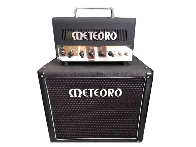 CABEÇOTE MHT-G + CAIXA METEORO MHT 112 8/15W P/ GUITARRA CAIXA 12