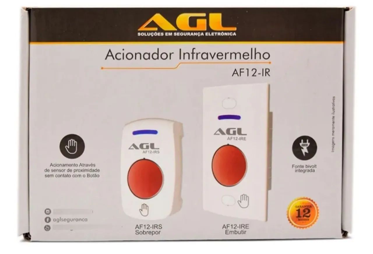 Botoeira no toch Acionador Infravermelho AGL AF12-IR