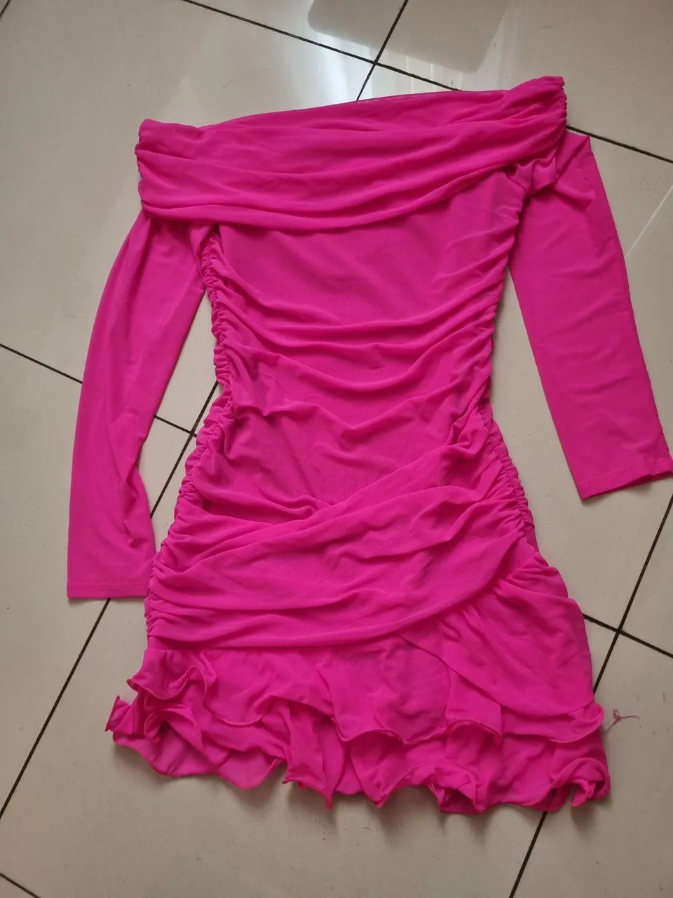 Vestido Rosa Pink com Babados - Festa e Balada