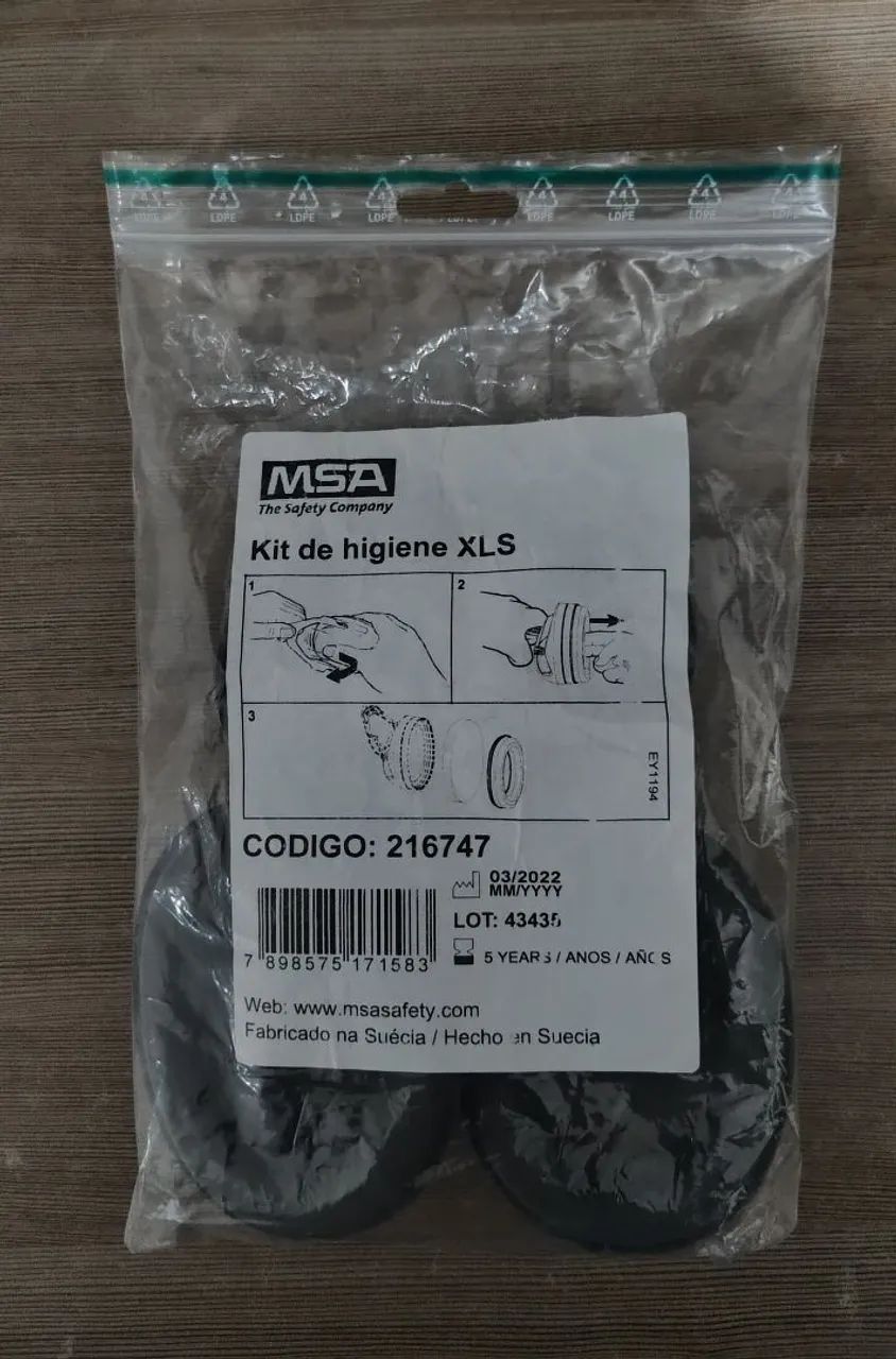 Kit Higiene MSA XLS Original - Espumas e Protetores Auriculares Novos! - Foto 4