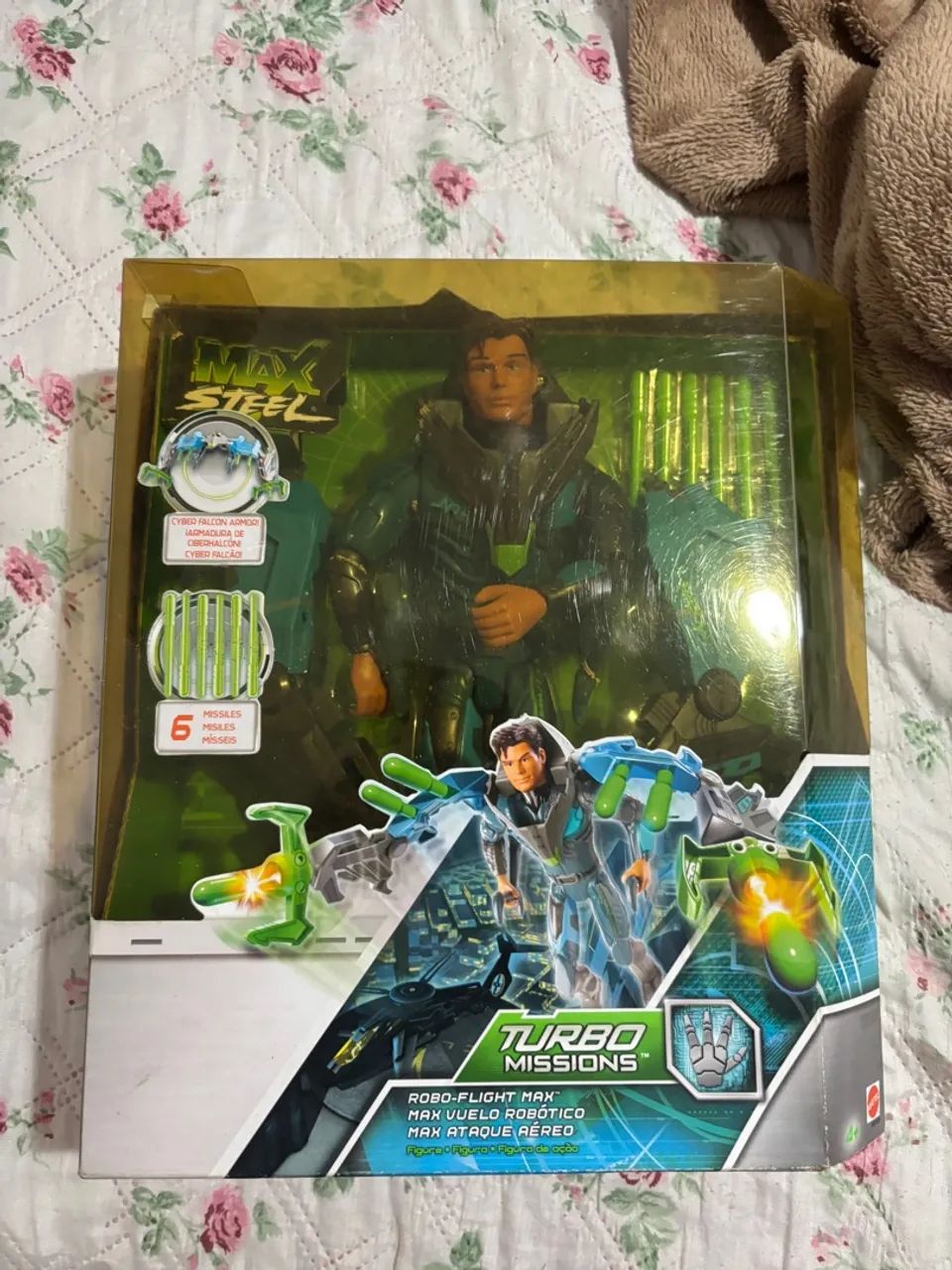 Boneco Max Steel Versão antiga raro Turbo mission Robot-flight Max