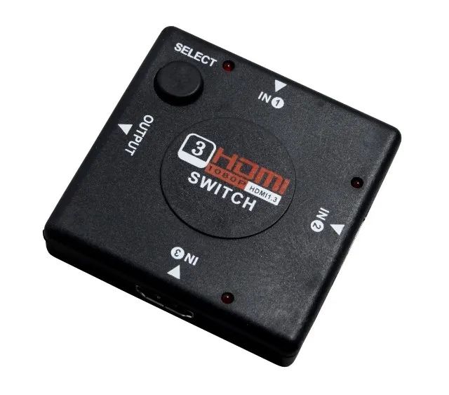 Switch Hdmi 3 Portas 1080p Fullhd Kp-3456 - Knup -3 Entradas 1 Saida Loja Coimbra Entrega