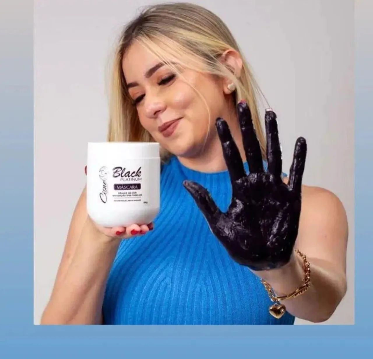 Máscara Black Platinum cisne 
