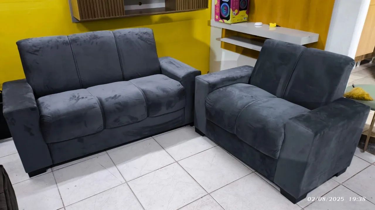 Sofá 2 e 3 lugares novos  - Foto 3