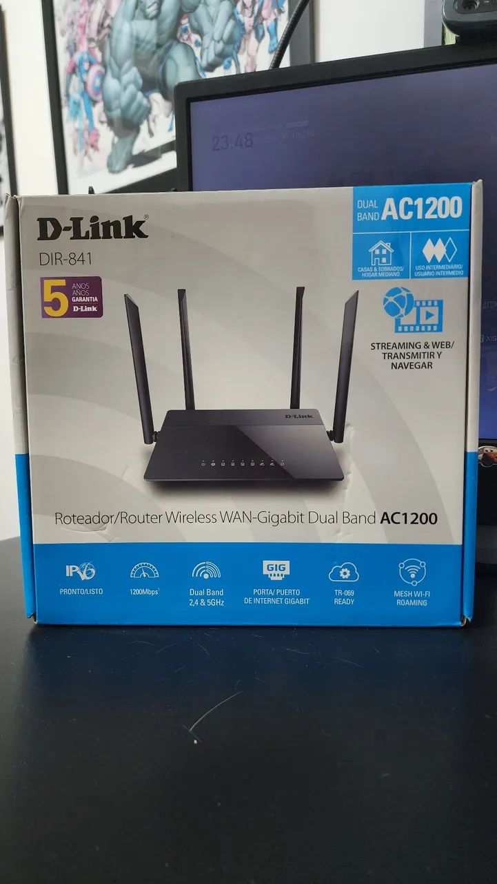 Roteador Wireless D-Link DIR-841 AC1200 Dual Band NOVO