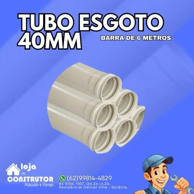 BARRA DE CANO DE 40MM ESGOTO