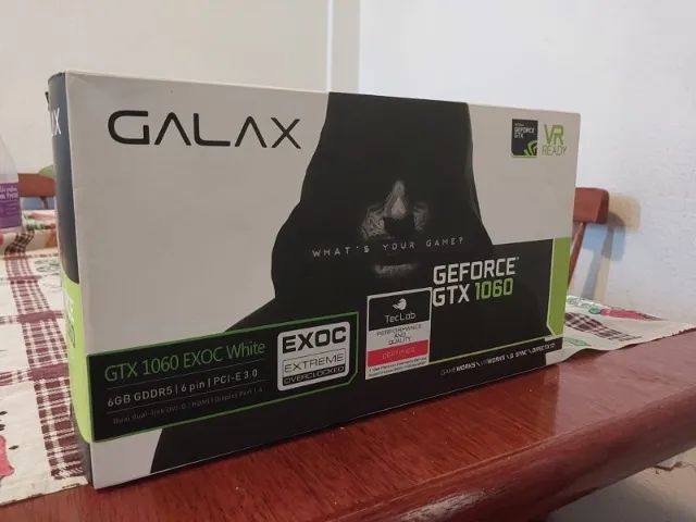 Placa de Vídeo Galax NVIDIA GeForce GTX 1060 EXOC White Dual, 6GB, GDDR5