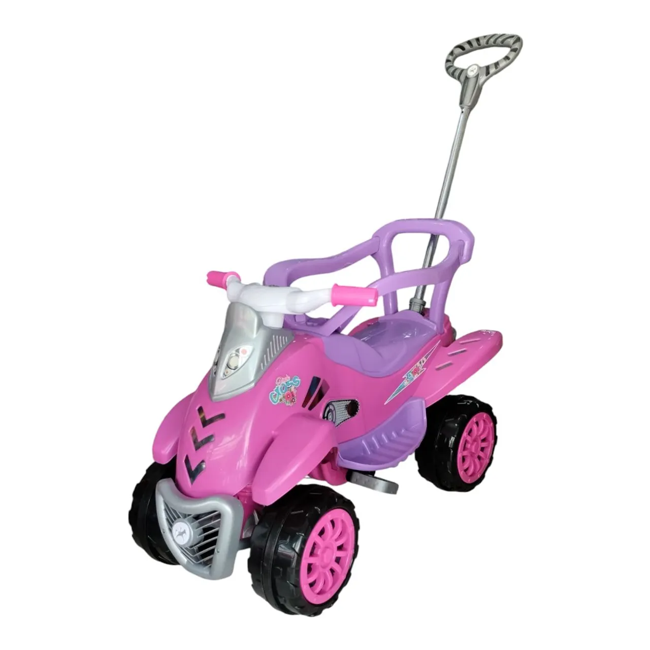 Quadriciclo Infantil Rosa com Empurrador