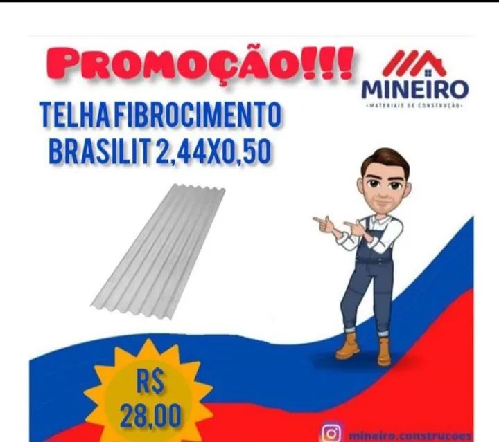 TERMOS TELHAS FIBROCIMENTO 1,83 × 1,10, 5 MM EM PROMOÇÃO  - Foto 3