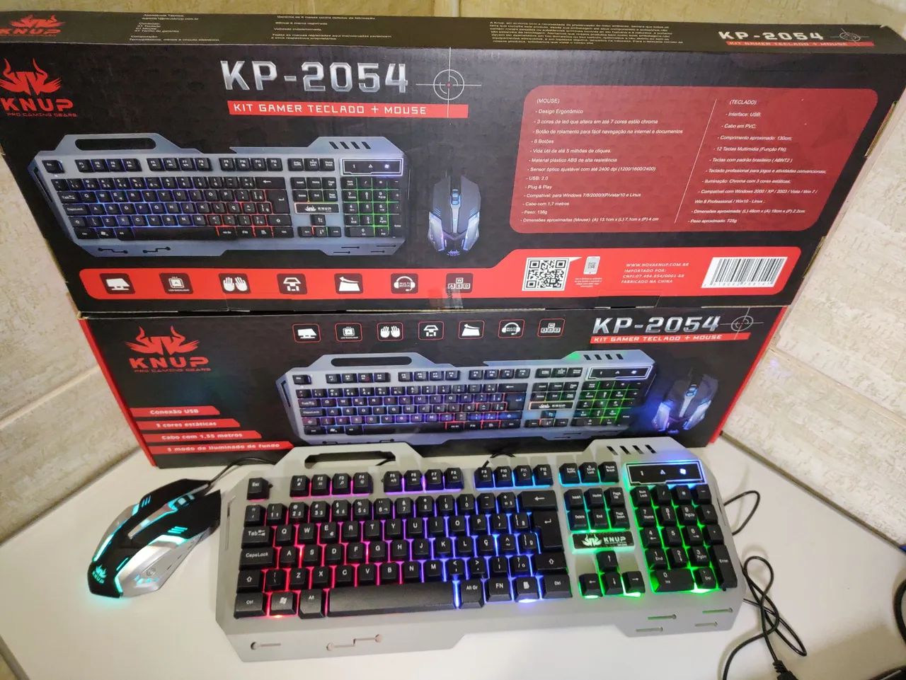 Kit Gamer Teclado e Mouse KNUP KP-2054 - Foto 2