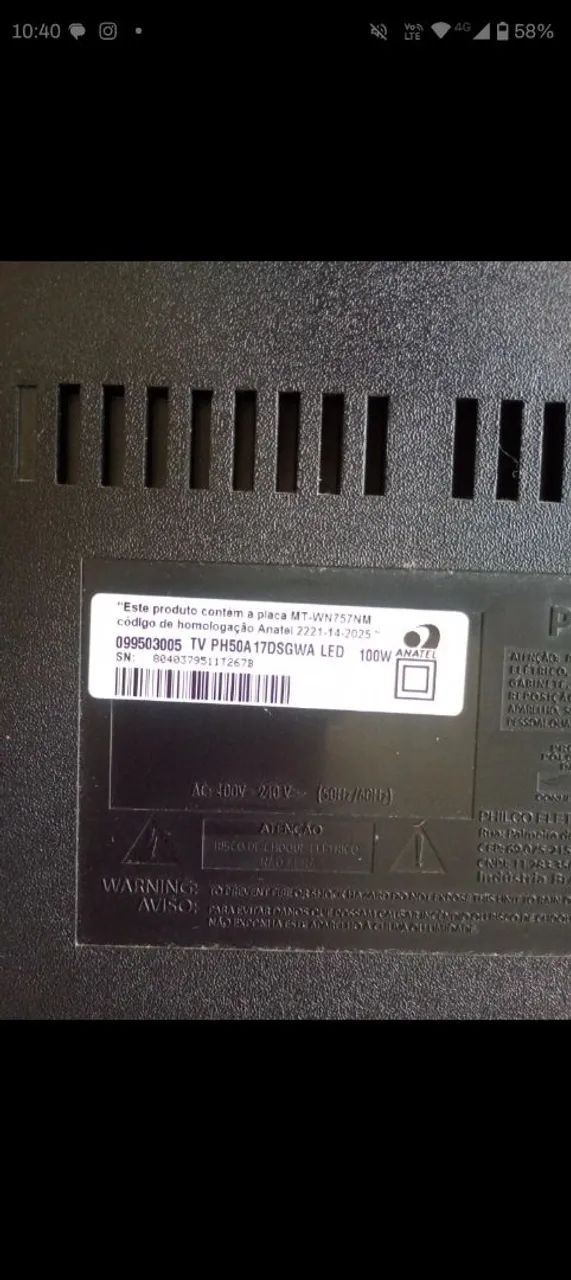 Tv  50 polegadas Philco  - Foto 2
