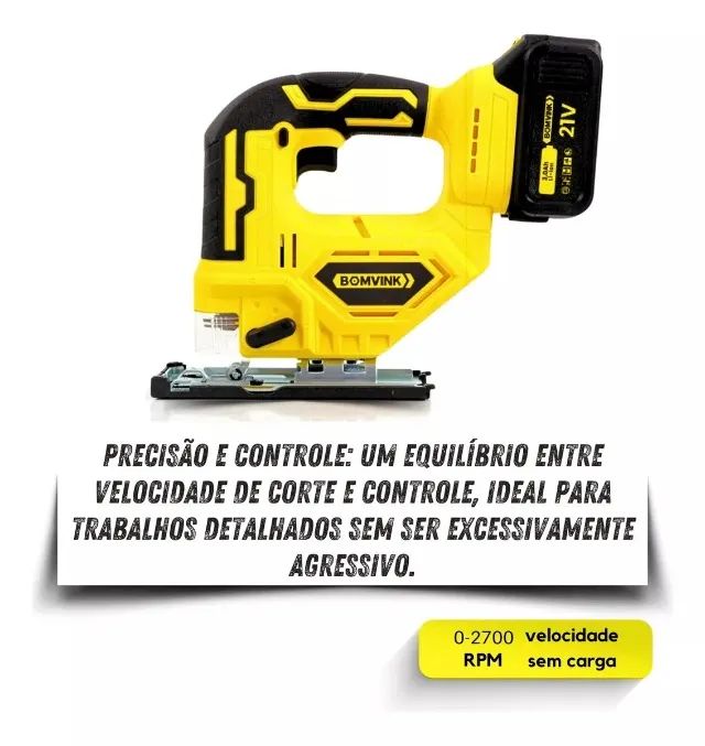 Serra Tico Tico 2 Baterias 21v 350w Bivolt Sem Fio 3 Lâminas - Foto 5