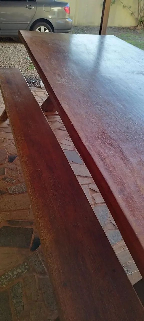 Mesa Rústica em Madeira Maciça - Foto 5