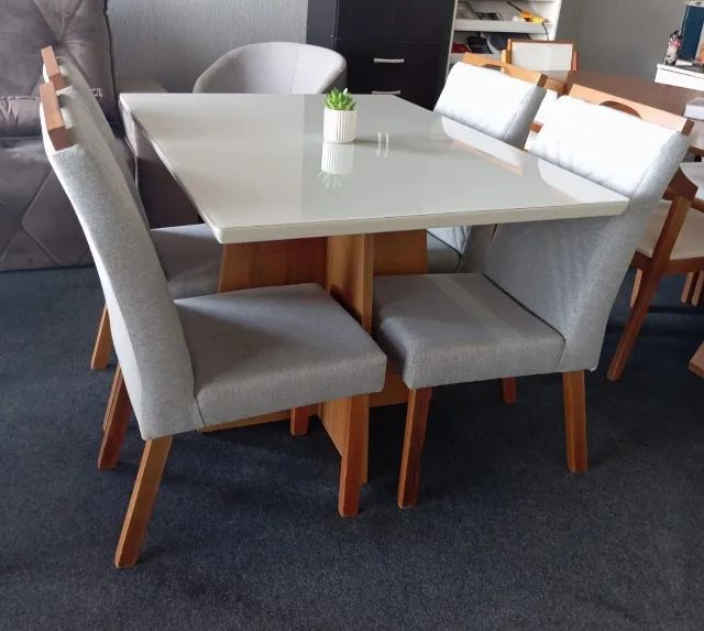 Mesa de Jantar com 4 Cadeiras 120x80 Novo - Foto 2