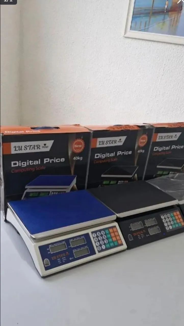 Balança digital pesa ate 40kg lus tar novas na caixa 