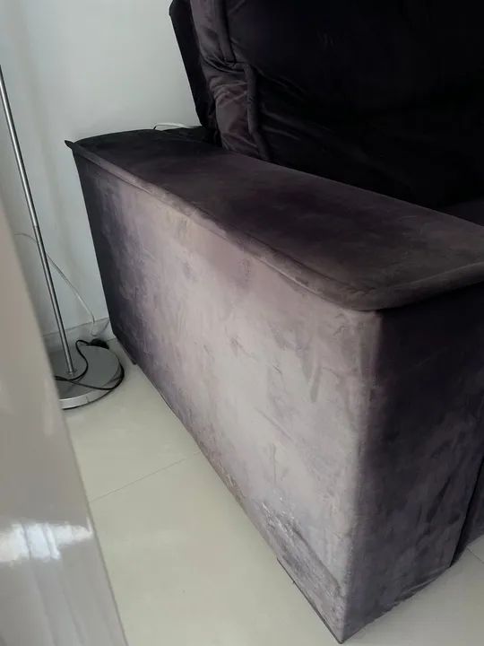 Sofá retrátil e reclinável preto - Foto 4