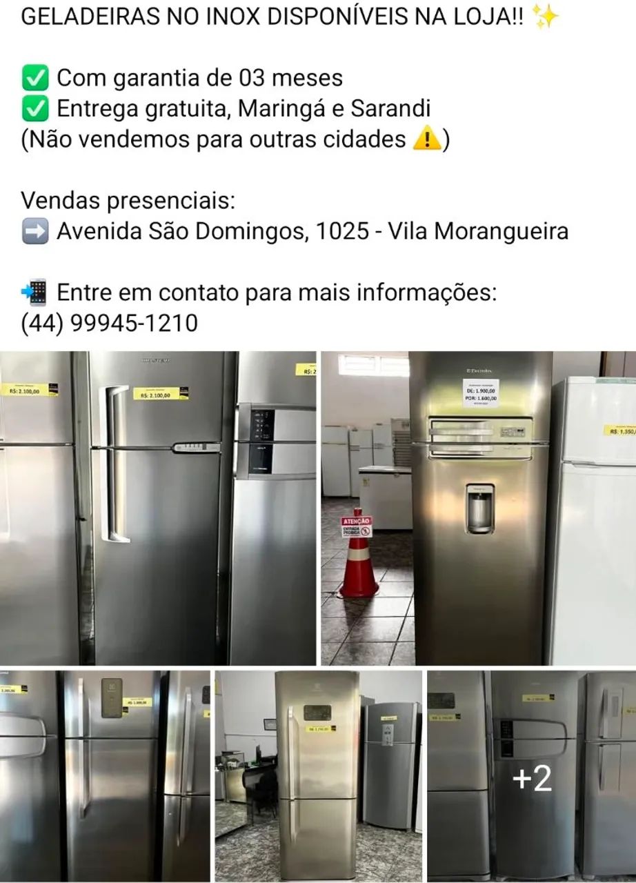 Geladeira usada COM GARANTIA $ A PARTIR DE 990,00